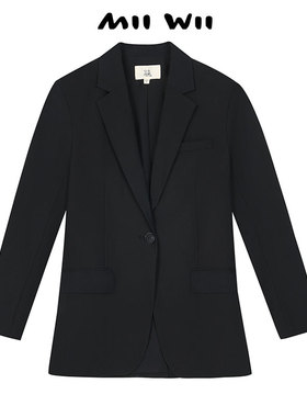 【断码清仓】末未MIIWII小西装外套女装休闲黑色上衣W233240
