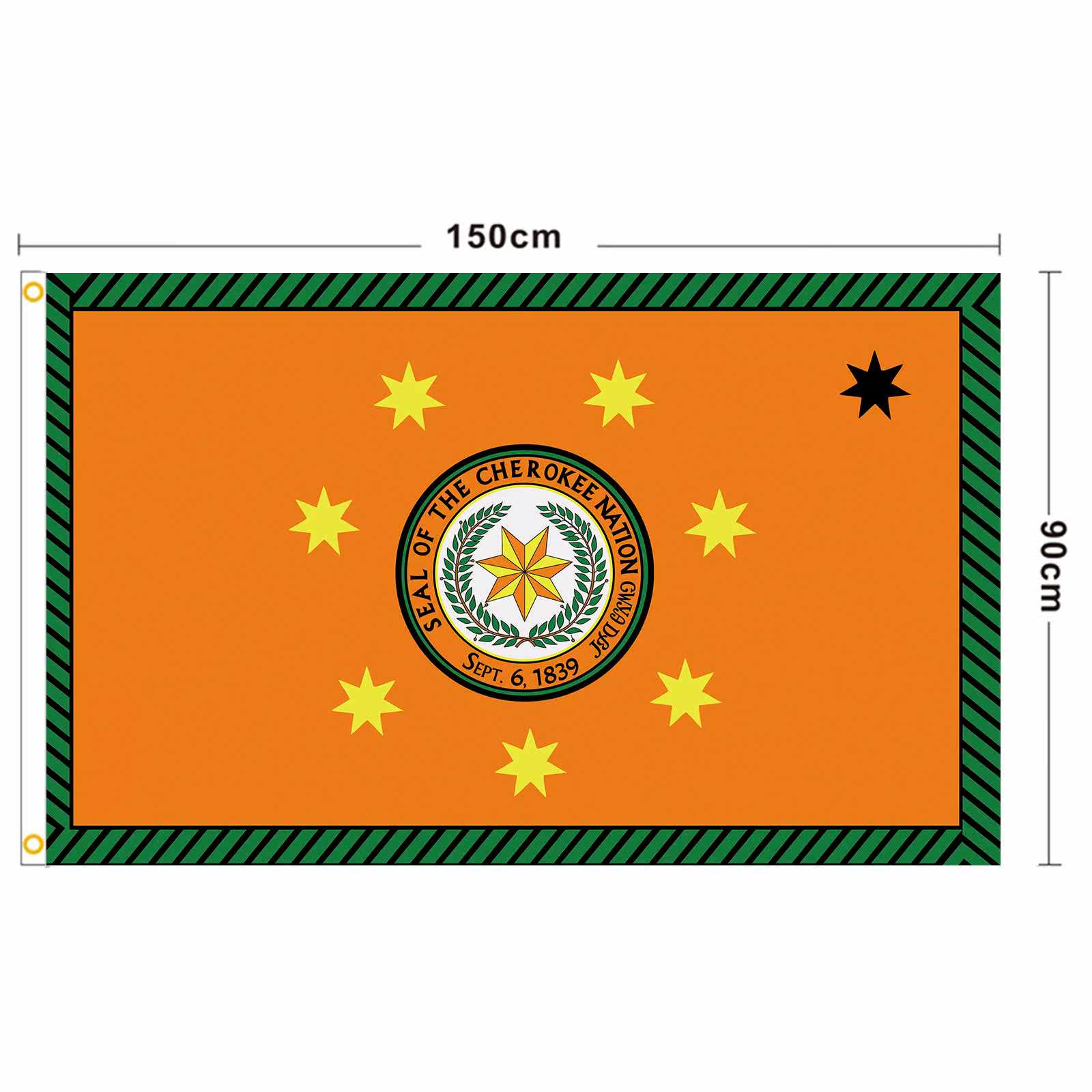 。外纶贸旗帜 Cherokee-Nation 90x150cm户外防晒涤挂旗数码印属于什么档次？