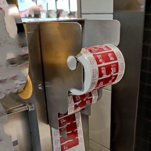 专用小器具不锈钢小件封口贴封口签分配器支架外卖卷纸玻璃器