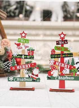 Christmas mini tabletop Christmas tree wooden decoration