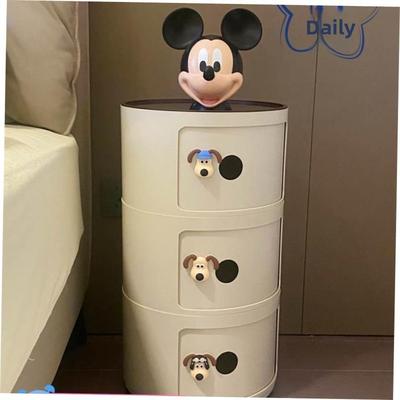 Circular storage cabinet, bedroom, bedside table, multiple