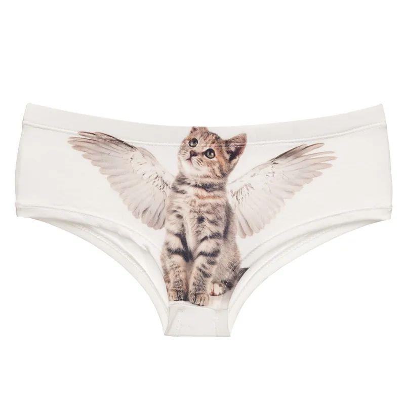 Kawaii 3D Panties Women Underwear ANGEL CAT Cartoon Print Lo
