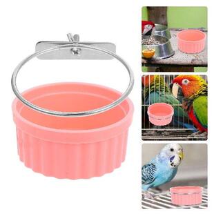 Parrot Food Bowl Pink Dog Bowls Chinchilla Feeding Tray Cat
