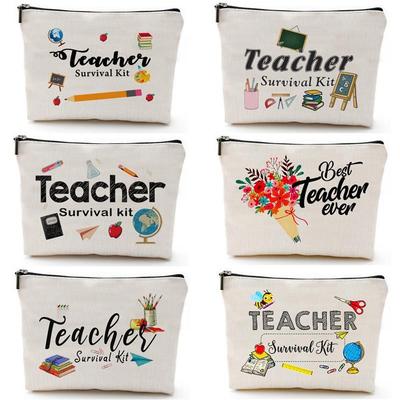Teacher gift Makeup bag Portable stationery storage bag