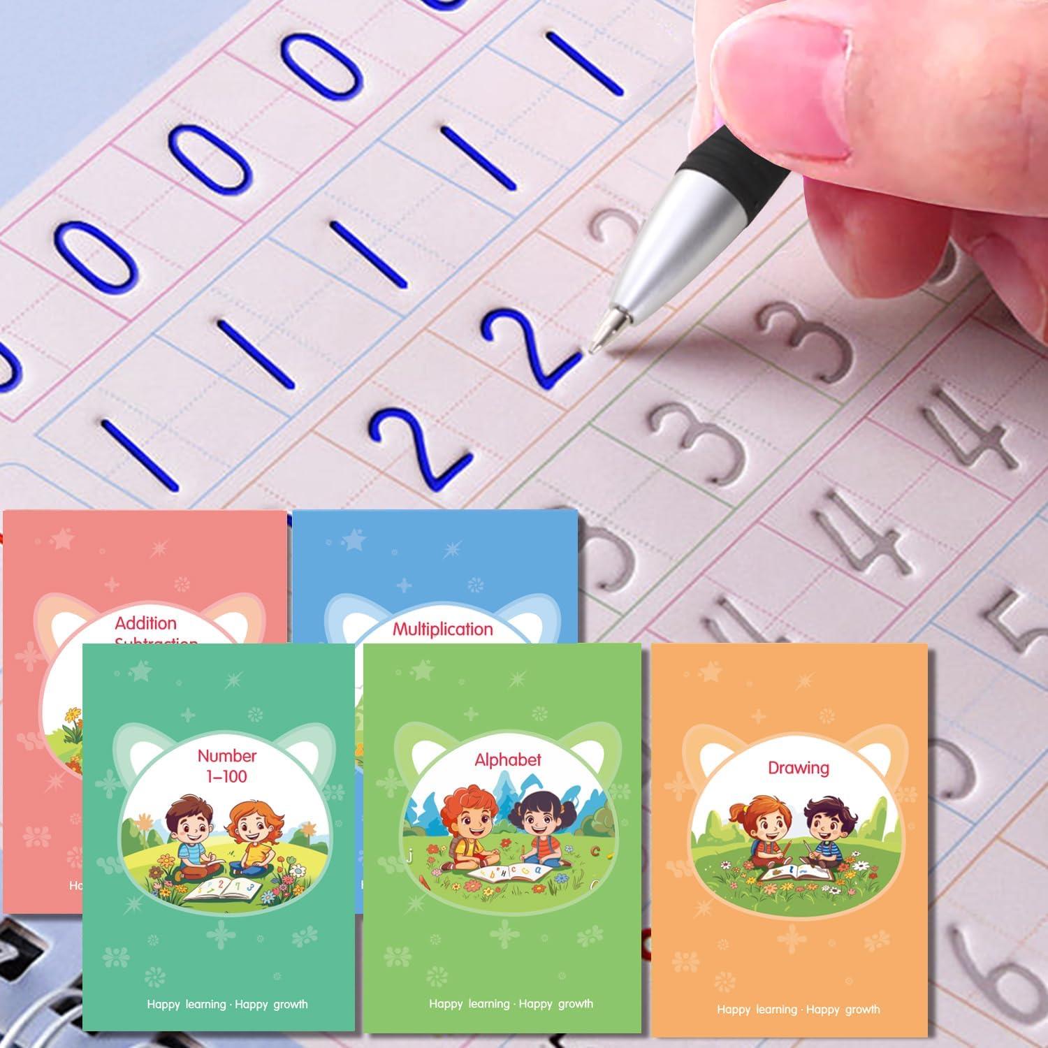 Reusable writing letters Book Magic Practice Copybook kids
