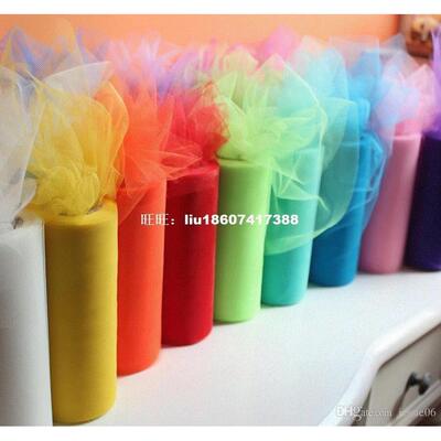 6 x25yd Tulle Roll Spool Fabric Wedding Party Chair Bow Deco