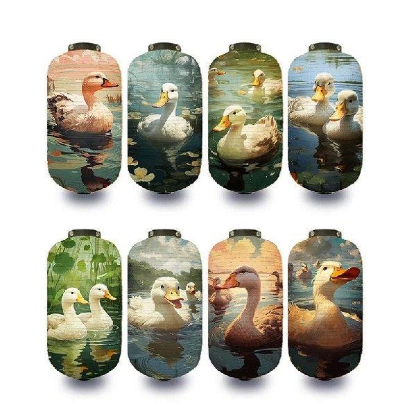 Japanese Traditional Paper Lanterns Ukiyoe Cartoon Duck