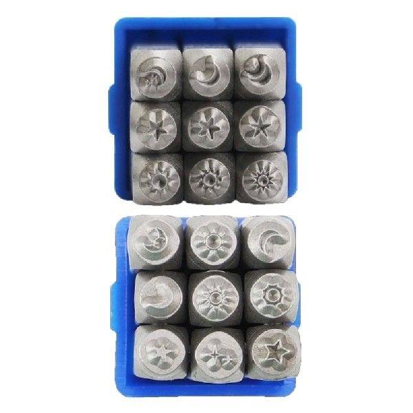 9Pcs Sun and Star Metal Set 3MM (1/8”) for Jewelry Making