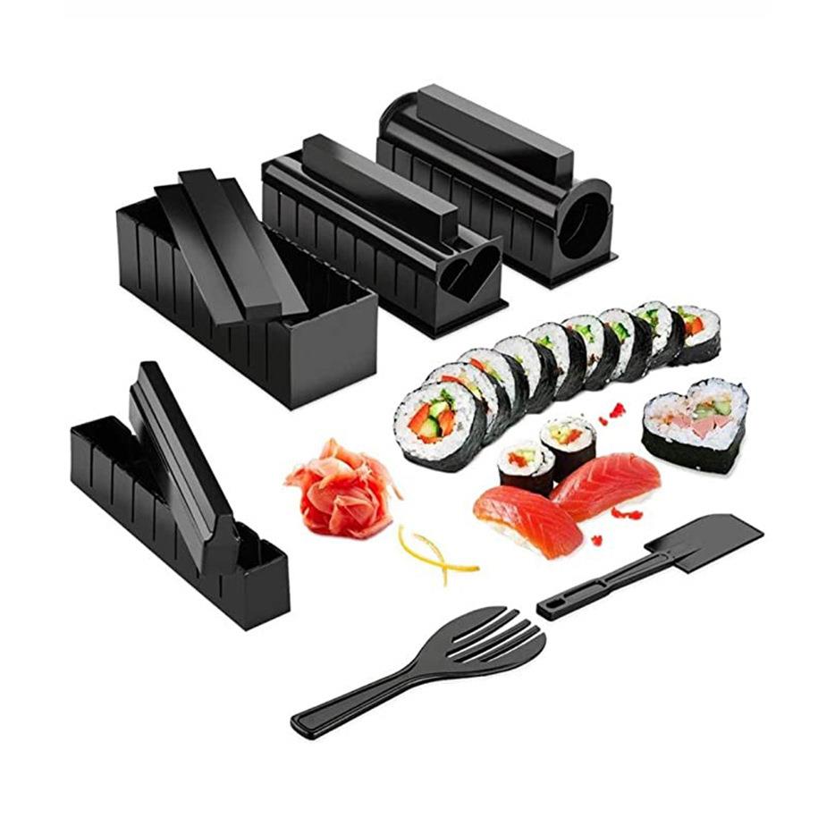 11Pcs/Set Sushi Maker Kit Sushi Mould Making Tools 寿司模具