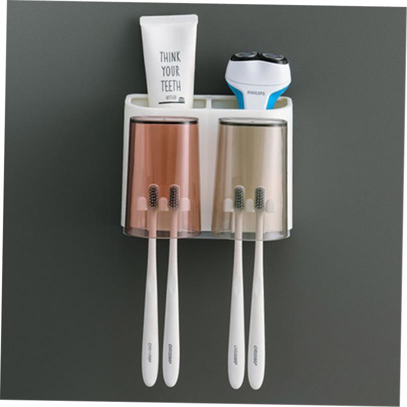 toothbrush tooth cup holder wall rack bathroom mount home
