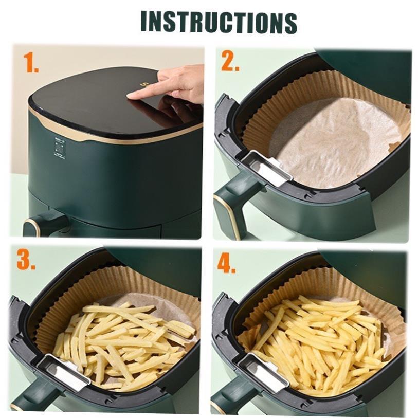 100pcs Air fryer Paper Disposable Baking Paper