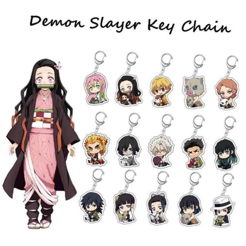 Hot Aanime Demon Slayer Acrylic Keychain Nezuko Cartoon Char