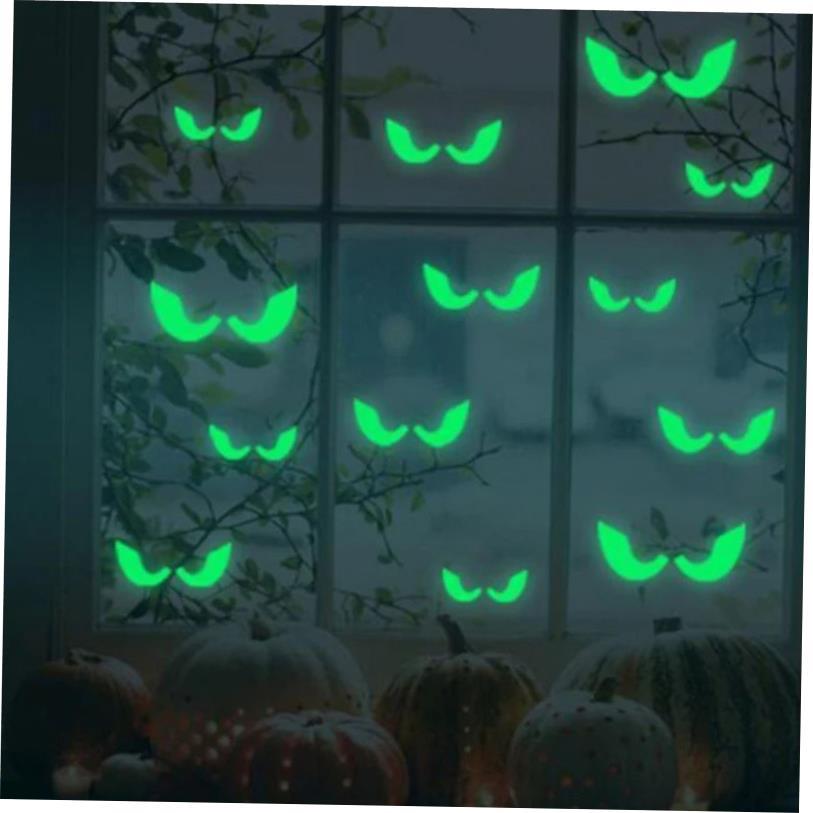 36Pcs Halloween Luminous Wall Decals Glowing in The Dark Ey