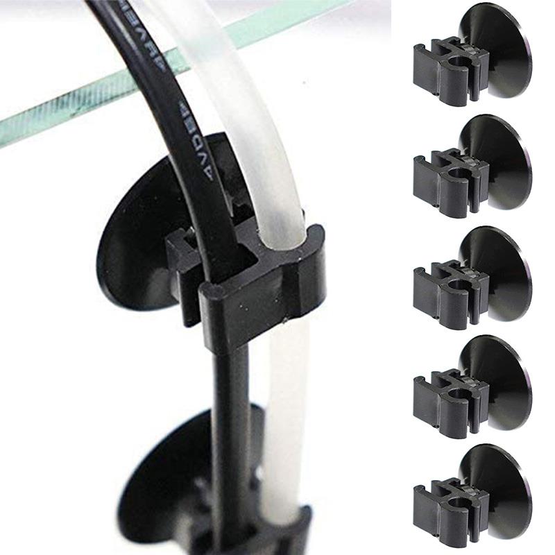 5Pcs Aquarium Suction Cup Clip Fish Tank Oxygen Tube Hose Pu