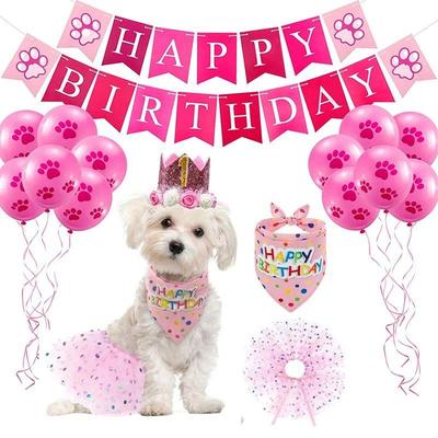 Dog Happy Birthday Party Supplies Cute Dog Bandana Pet Saliv