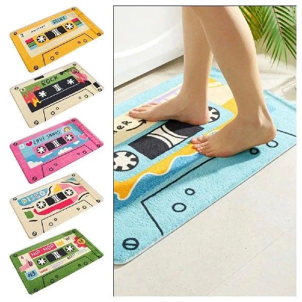 1Pcs Durable Doormats Non-Slip Rugs Cassette Music Tape