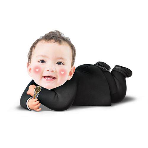 宝宝满月周岁宴迎宾牌男孩生日装饰酒店场景布置可定制头像KT板