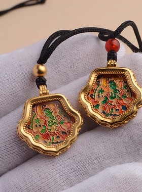 男女沙金绿度姆diy饰品吊坠项链