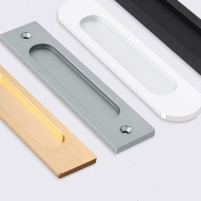 家具椭圆隐形拉手柜门拉移门橱柜抽屉衣柜把手简约免打孔推拉柜子