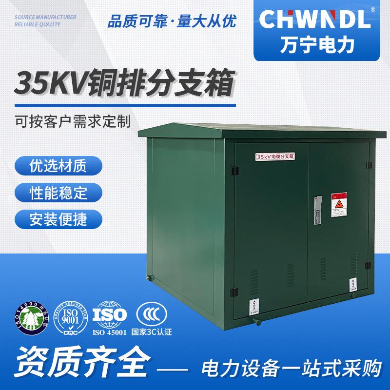 供应35KV铜排电缆分支箱落地对接欧式一进一出高压电缆分支箱