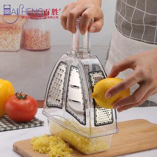 创意酒瓶多功能切菜器厨房蔬菜切丝切片机不锈钢四面刨丝器带盒子