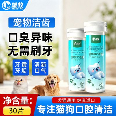 宠物洁齿气泡片猫咪狗狗洁齿水清洁牙齿牙黄口腔异味口臭溶解牙石