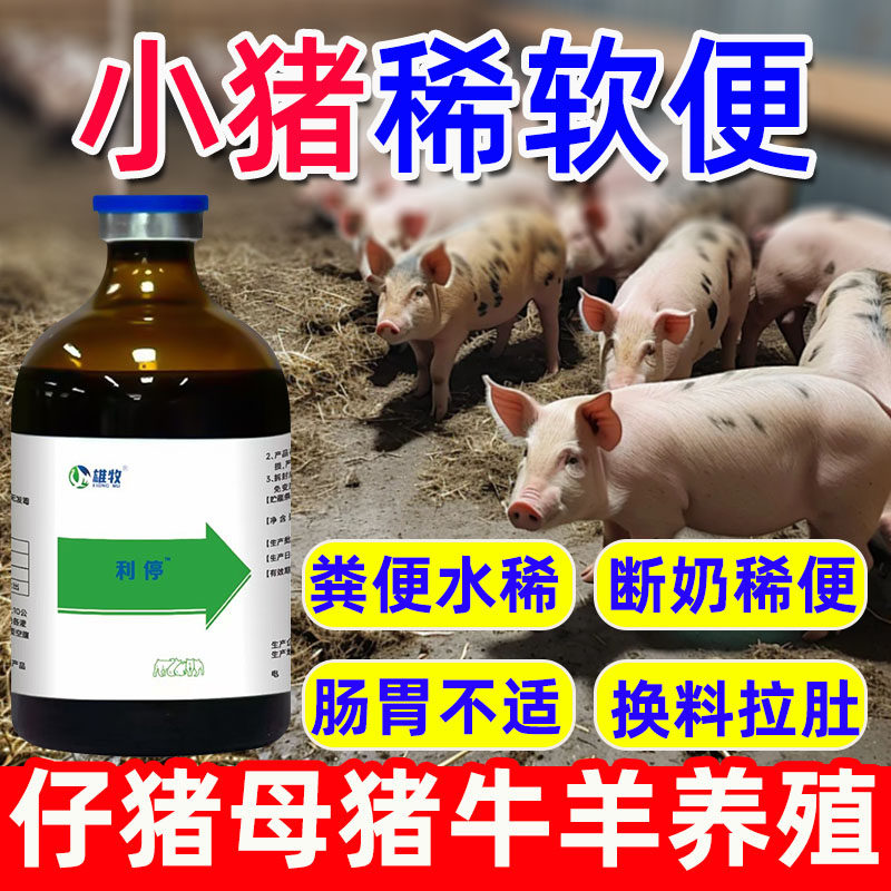 立停小猪拉肚子兽用猪牛羊断奶仔猪换料黄白利肠胃不适水稀猪饲料