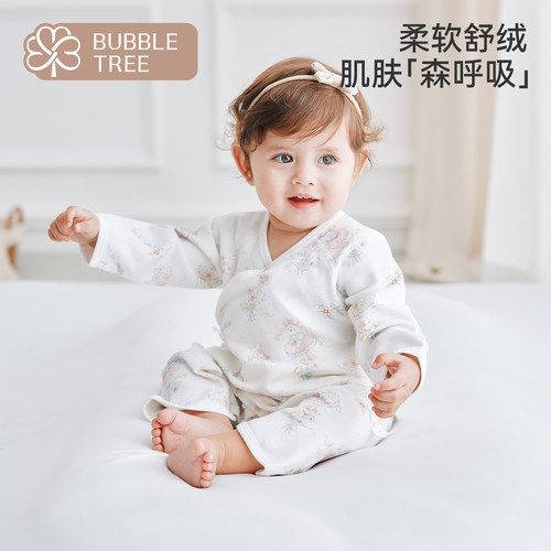 bubbletree婴儿莫代尔偏襟蝴蝶衣