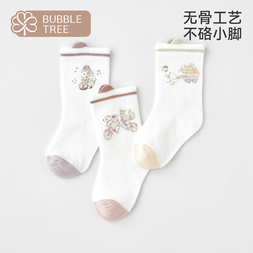 bubbletree四季纯棉袜子