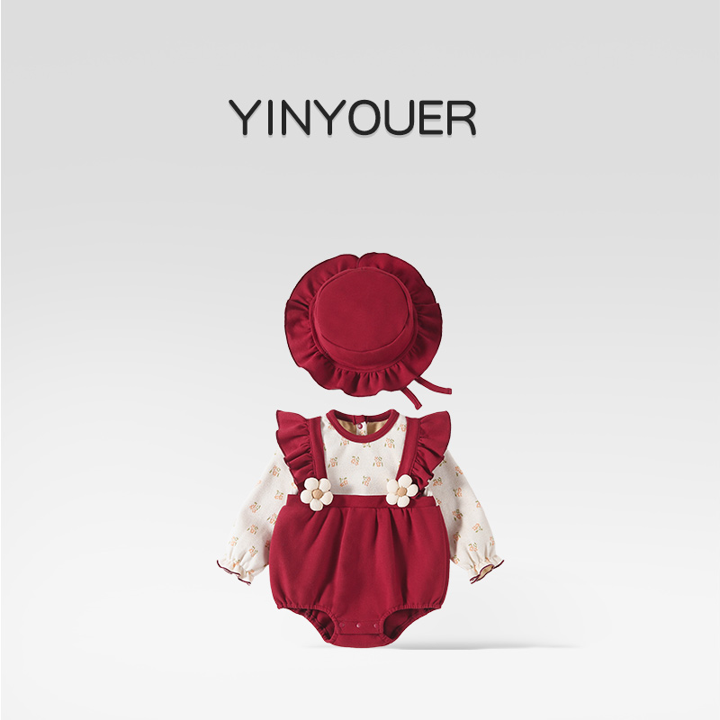 春秋季女宝宝公主包屁衣套装