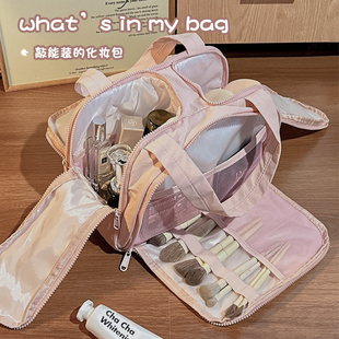 外出旅行化妆品分区洗漱包 化妆包女便携大容量手提收纳包2025新款