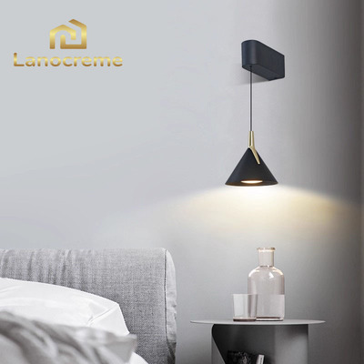 Lanocreme意式极简卧室床头壁灯2025新款高级感轻奢升降书房墙灯