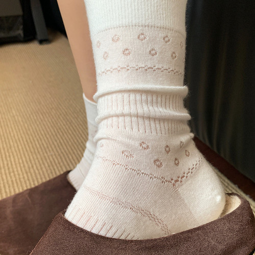 纯色无骨袜春夏新款中筒袜