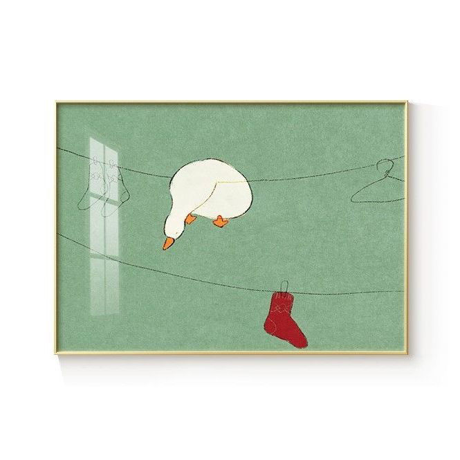 电表箱装饰画日式ins风电箱遮挡画可爱鸭子动物电表箱挂画图片