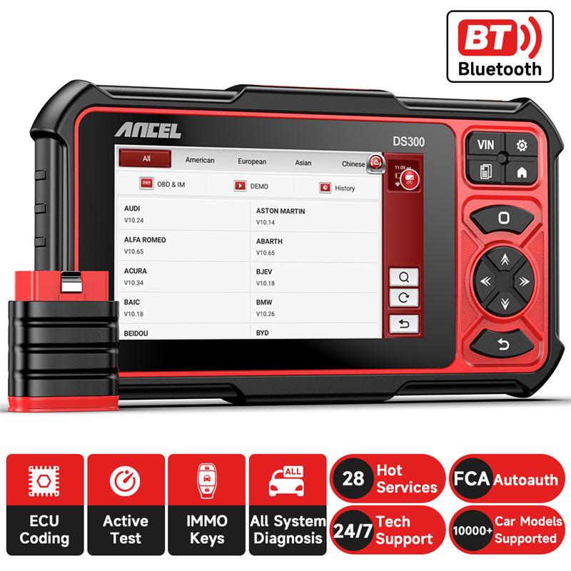 ANCELDS300汽车全系统诊断仪OBDII检测工具28种复位功能海外版