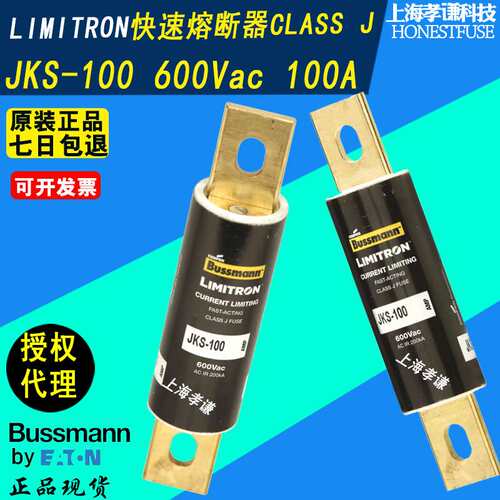 EATON伊顿BUSSMANN快速熔断器JKS-100 100A 600V LIMITRON保险丝