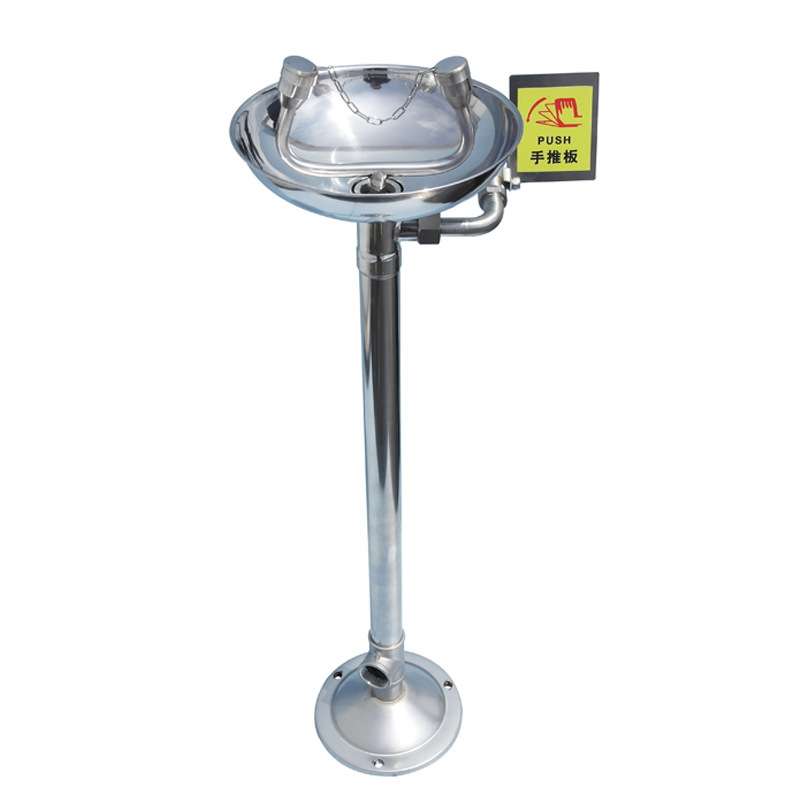 添盾 TD-EYW011W 带脚踏板立式洗眼器（304不锈钢、立式、双头