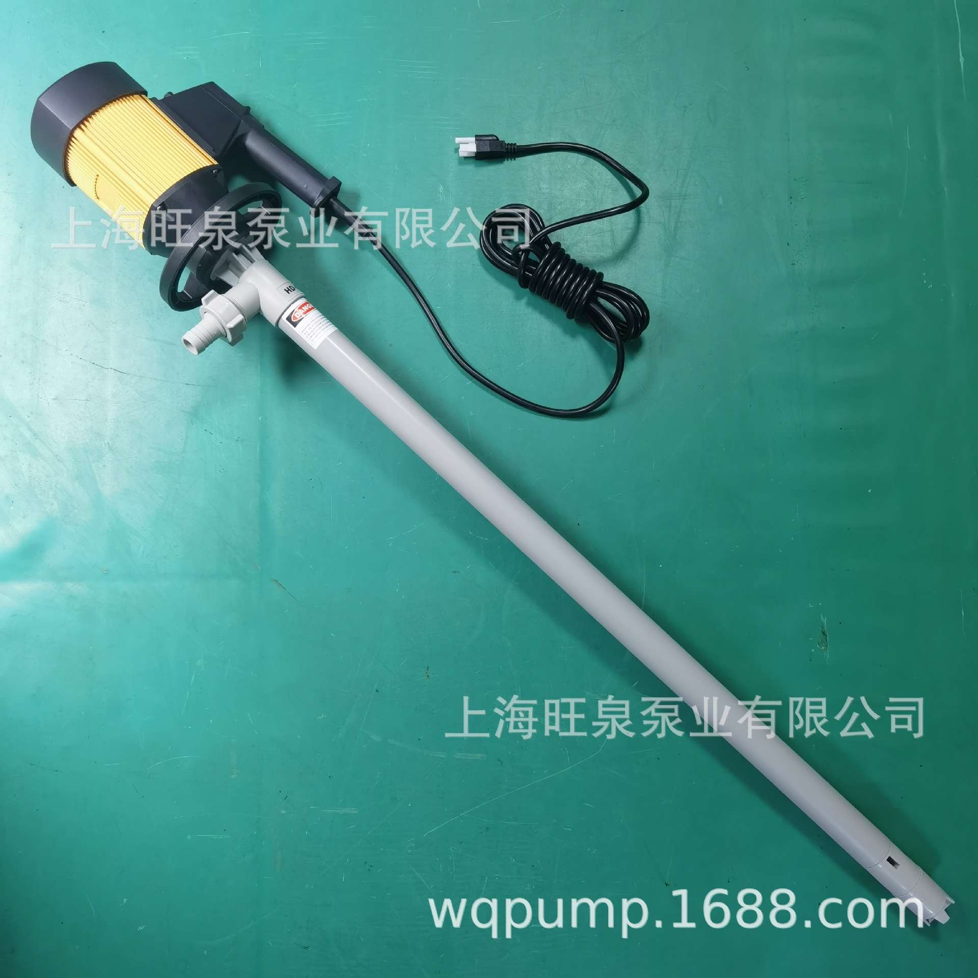 旺泉HD-E2-V+CPVC-1000塑料插桶泵、欧盟VOC认证耐腐塑料抽液泵