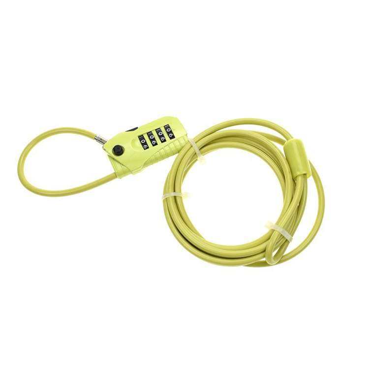 【友恒】YH9922 4位密码钢缆锁自行车折叠车锁2米钢丝锁 加长钢缆