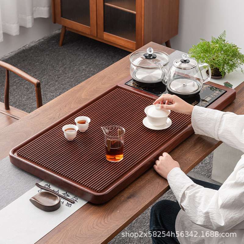 茶盘一体式全自动上水排水式茶台家用中式电炉套装茶盘