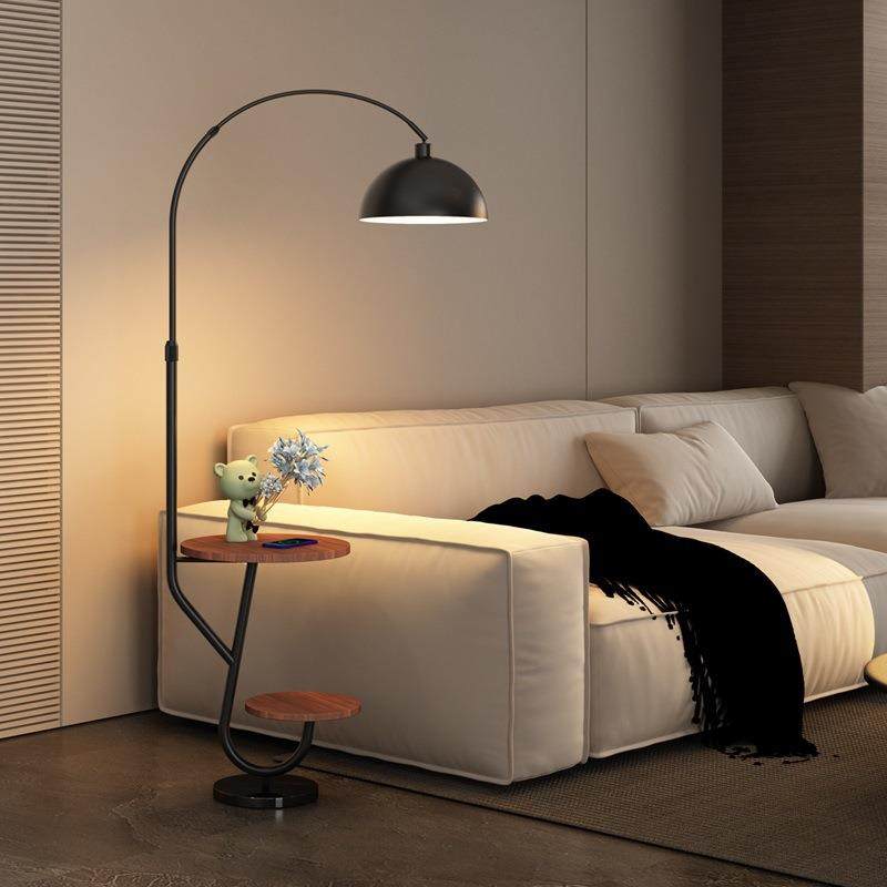 置物床头柜落地灯客厅主卧室台灯旁氛围茶几一体古风中沙发高级感