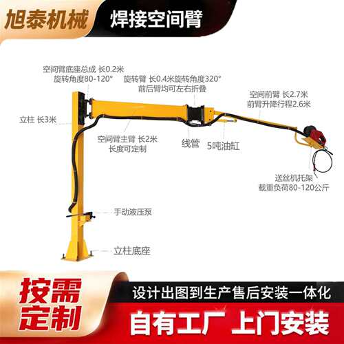 SPH505型焊接臂助力机械臂 覆盖焊接操作悬臂送丝机 焊接空间臂