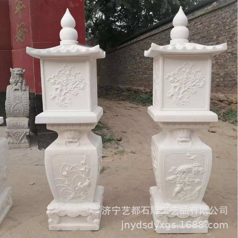 石灯厂家批发石材灯笼 制作景区公园景观草坪灯 花岗岩石雕灯笼