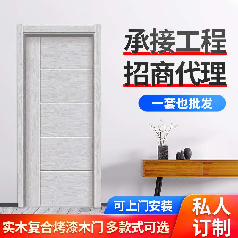 白色烤漆套装门 原木家装套装门 中式套装门
