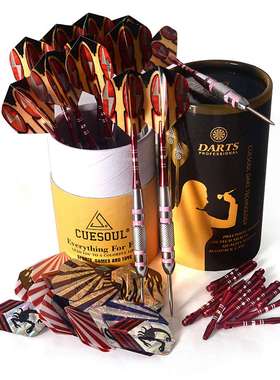 CUESOUL/Q獣飞镖针22克专业硬式飞镖筒桶套装DOZEN-B2201