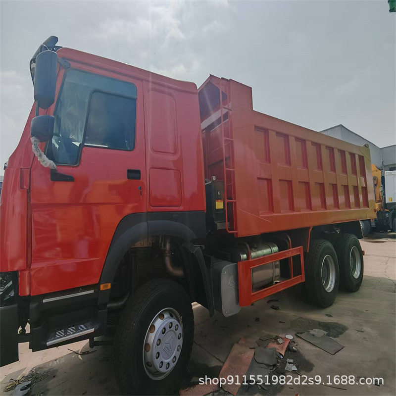 长期出口豪沃10轮6*4自卸车 375马力后翻车 渣土车厢货车