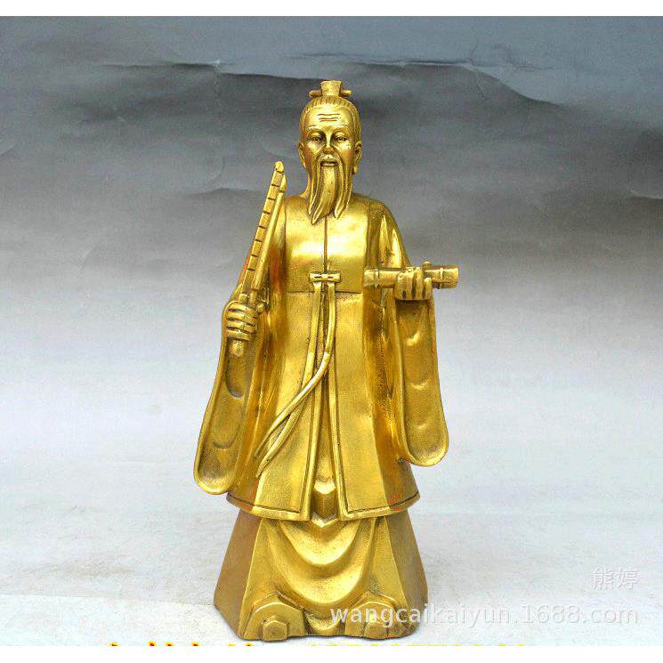 铜像铜姜子牙摆件站像姜子牙铜像家居办公室装饰品工艺品