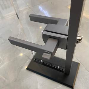 极窄有框玻璃门平开门锁立帆45型材博洛尼大斜面卫生间门执手锁