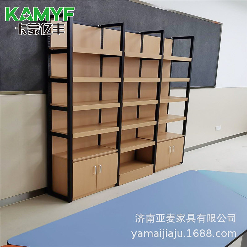厂家供应钢木物品柜单面钢木结合展示架便利店超市展示货架
