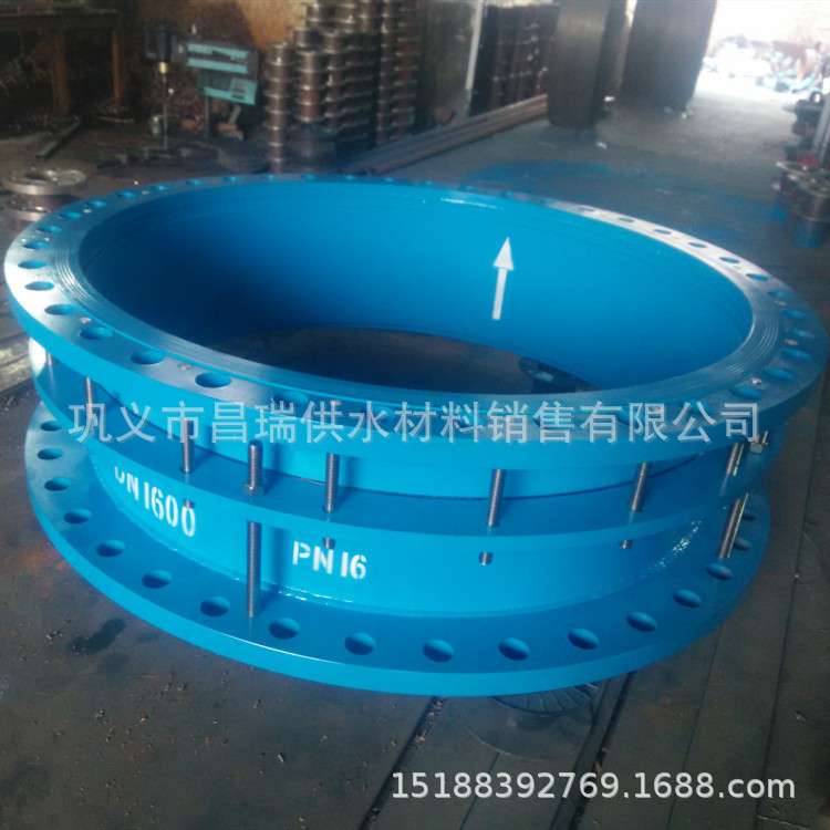 S313钢制防拉脱伸缩接头 双法兰套管式伸缩接头 钢制限位伸缩器